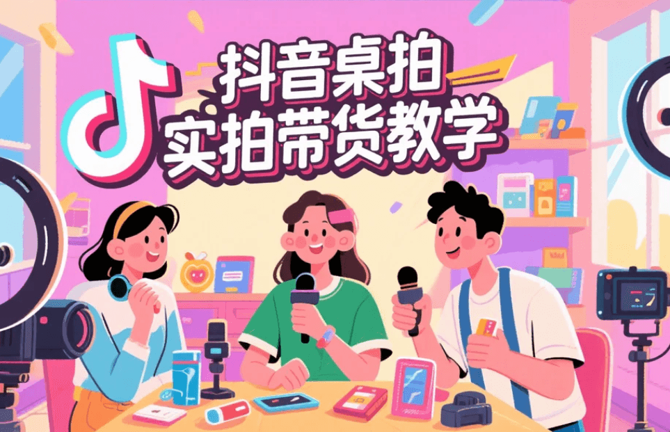抖音桌拍实拍带货