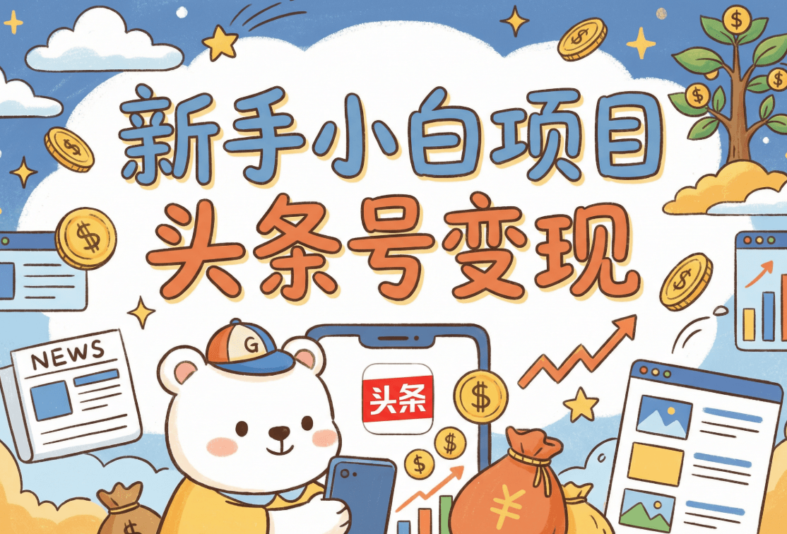 新手小白项目——头条号变现，一个只要每天更新就有收益的玩法